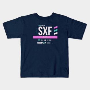 Berlin (SXF) Airport Code Baggage Tag Kids T-Shirt